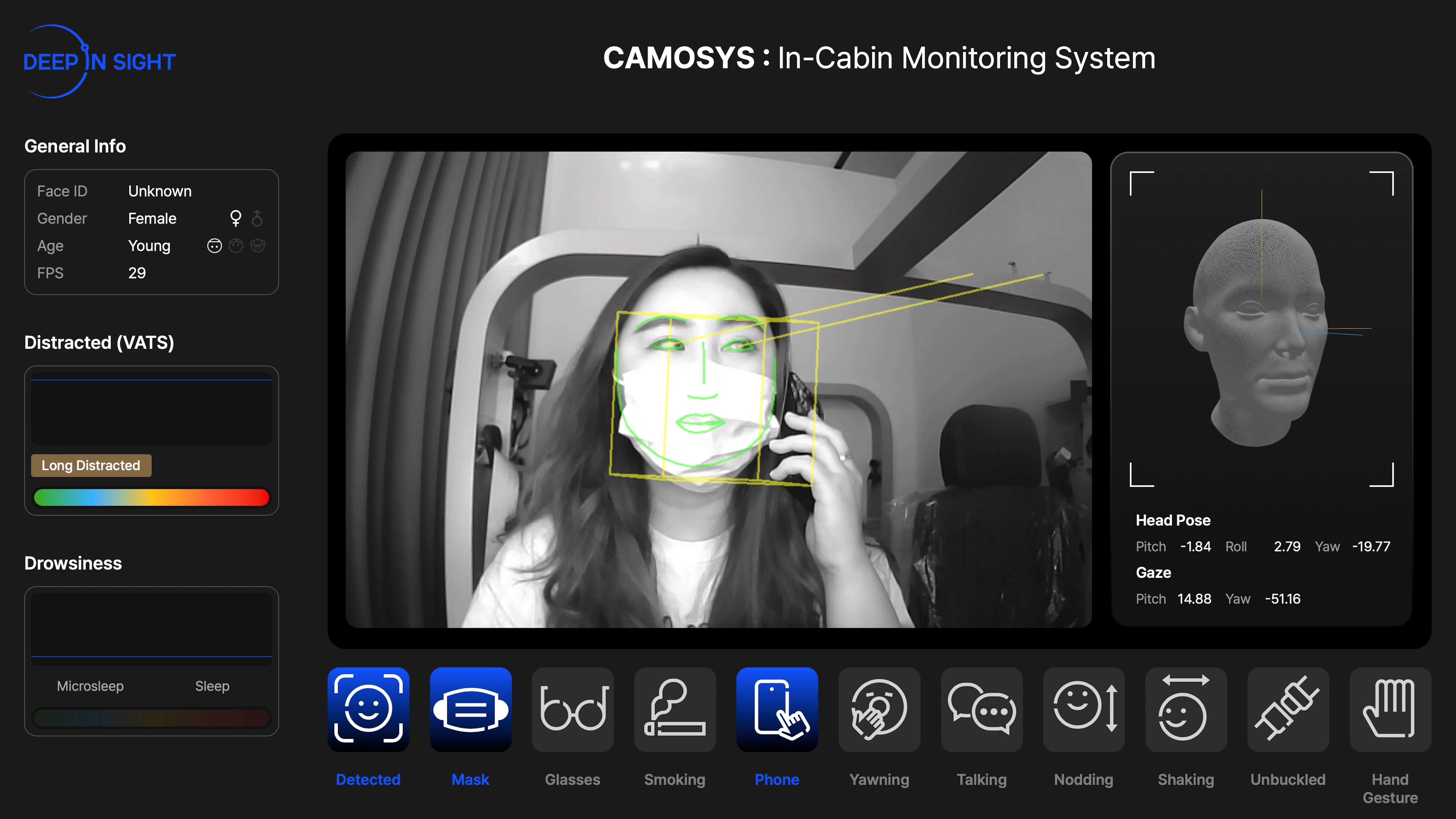 DEEP IN SIGHT Showcases CAMOSYS and FRU: Innovating In-Cabin Safety and Convenience at InCabin USA